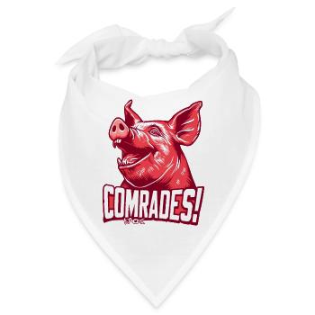 Parodie kommunistisches Genossen Schwein - Bandana - Weiß - Vorne
