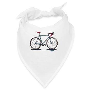 Coole Klassiker: Stahl Bike, Fixie, Rennrad - Bandana - Weiß - Vorne