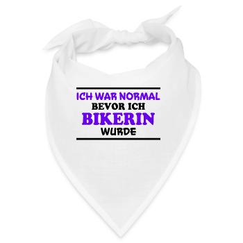 Bikerin Spruch Biker Lustiges Bikerin Geschenk - Bandana - Weiß - Vorne