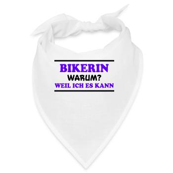 Bikerin Spruch Biker Lustiges Bikerin Geschenk - Bandana - Weiß - Vorne