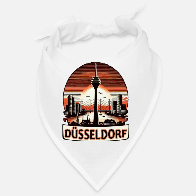 Düsseldorf Skyline Herz Liebe Heimat Bandana