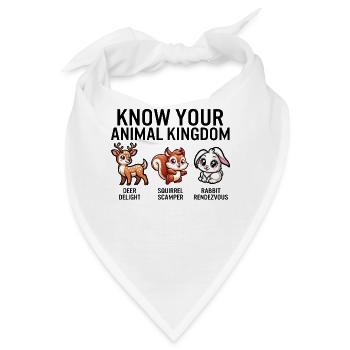 Dschungel-Shirt, kennen Sie Ihr Tierreich Hirsch - Bandana - Weiß - Vorne
