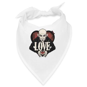 Nosferatu Herz und Vampir Liebe - Bandana - Weiß - Vorne