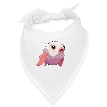 Ein Blob-ähnlicher Fisch - Bandana - Weiß - Vorne