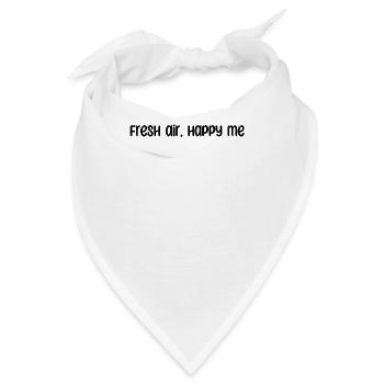 Wandern - Fresh air, happy me - Bandana - Weiß - Vorne