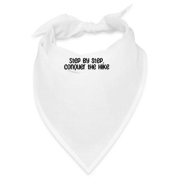 Wandern - Step by step, conquer the hike - Bandana - Weiß - Vorne