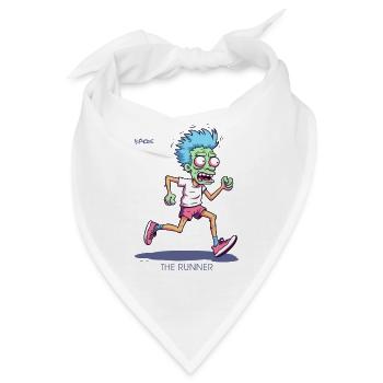 Der Zombie Langstrecken Marathon Läufer - Bandana - Weiß - Vorne