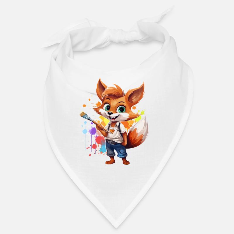 Fox Painter - Bandana - white