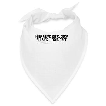 Wandern - Find adventure, step by step, - Bandana - Weiß - Vorne