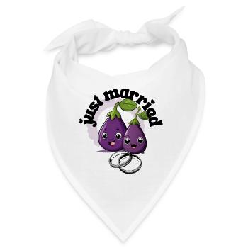Hochzeitsauberginen - Bandana - Weiß - Vorne