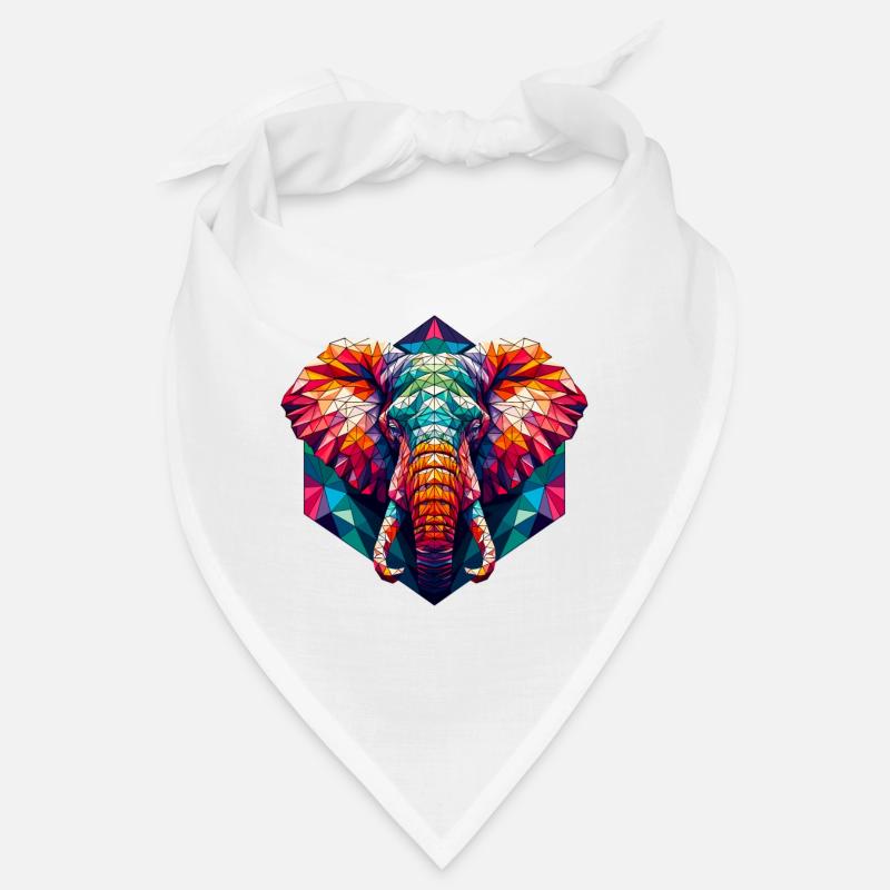 Elephant in polygon illustration Bandana