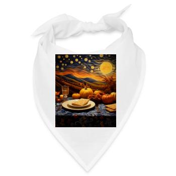 Thanksgiving Sternennacht Hemd Harvest Sky T-Shirt - Bandana - Weiß - Vorne
