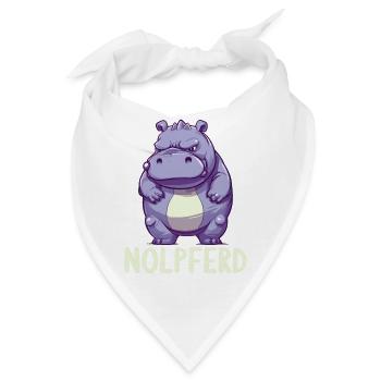 Nilpferd Hippo meckern Meckerer Nölpferd - Bandana - Weiß - Vorne