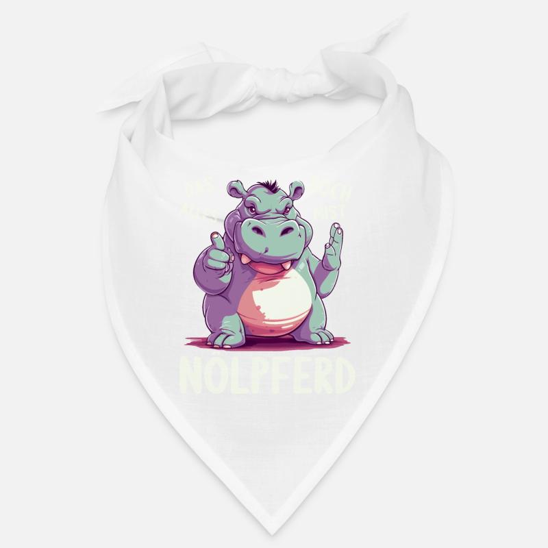 Nilpferd Hippo meckern Meckerer Nölpferd Bandana