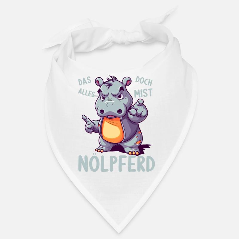 Nilpferd Hippo meckern Meckerer Nölpferd Bandana