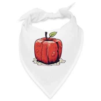 Würfel Apfel Cube Apple - Bandana - Weiß - Vorne