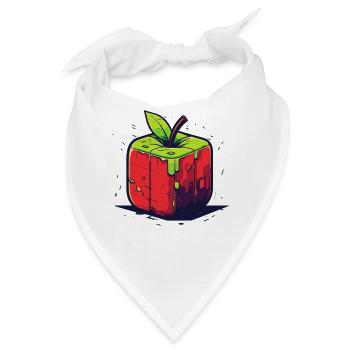 Würfel Apfel Cube Apple - Bandana - Weiß - Vorne