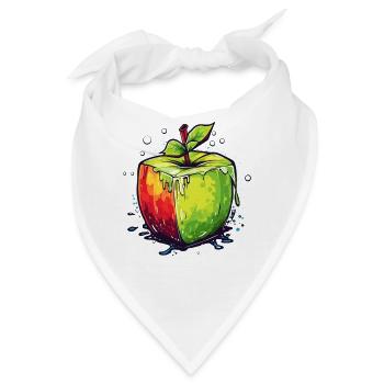 Würfel Apfel Cube Apple - Bandana - Weiß - Vorne