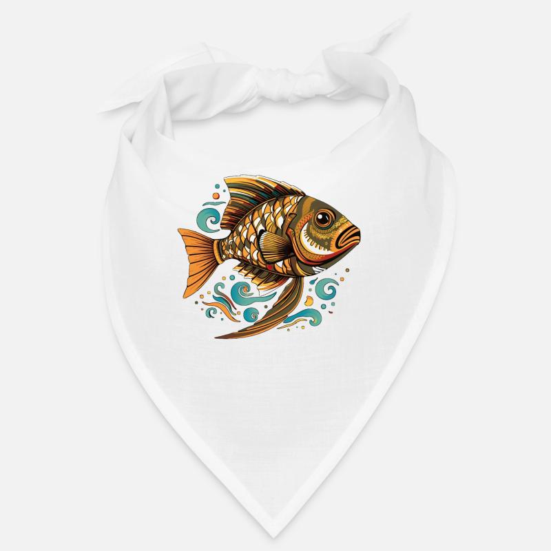 Retro Mandala African Cichlid Fish Keeper Bandana