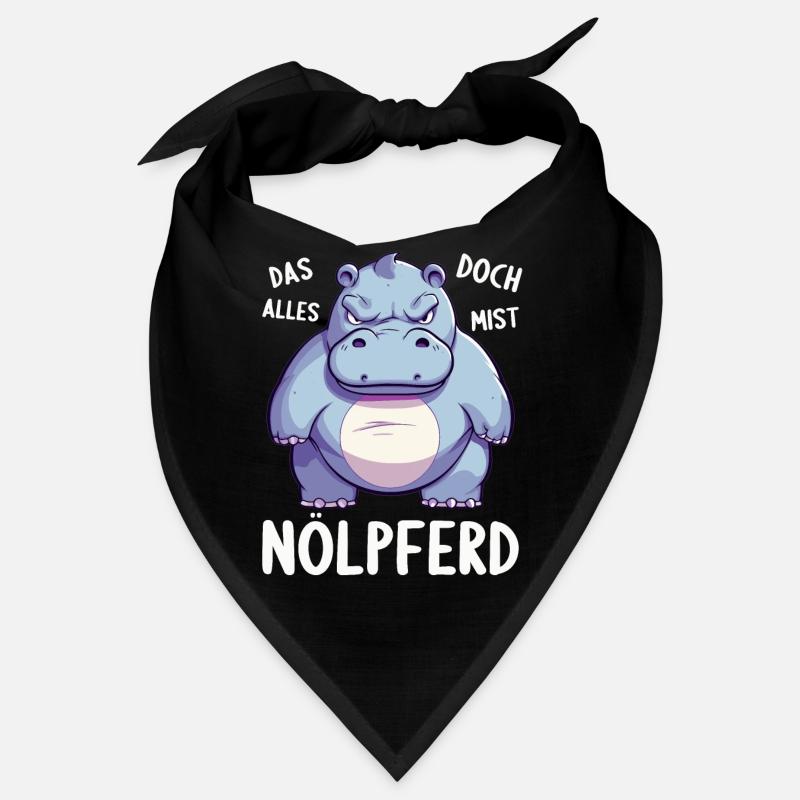 Nilpferd Hippo meckern Meckerer Nölpferd Bandana