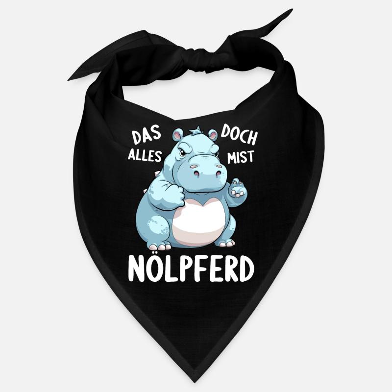 Nilpferd Hippo meckern Meckerer Nölpferd Bandana