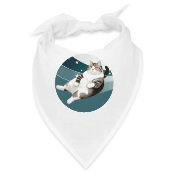 KATZE FETT - Bandana - Weiß - Vorne