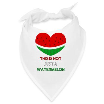 This is not a Watermelon, Palästina, Palestine - Bandana - Weiß - Vorne