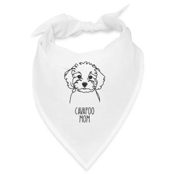 Linie Art Mom - Cavapoo - Bandana - Weiß - Vorne