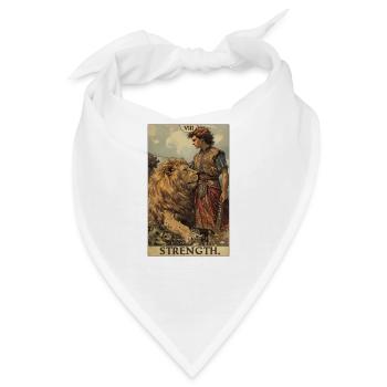 Tarotkarten Tarotkarte Strength Kraft - Bandana - Weiß - Vorne