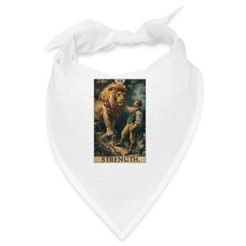Tarotkarten Tarotkarte Strength Kraft - Bandana - Weiß - Vorne