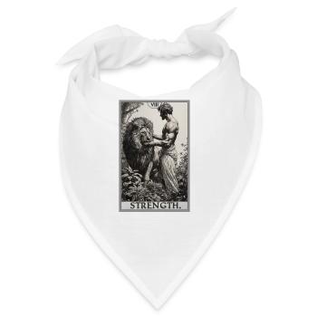 Tarotkarten Tarotkarte Strength Kraft - Bandana - Weiß - Vorne
