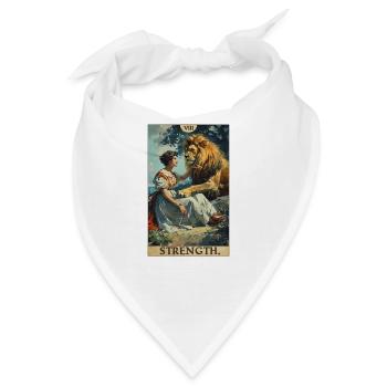 Tarotkarten Tarotkarte Strength Kraft - Bandana - Weiß - Vorne