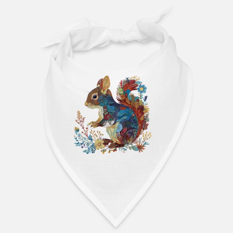 Eichhörnchen - Bandana - Weiß