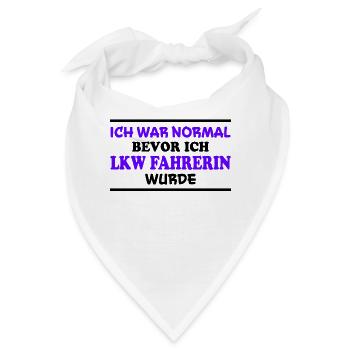 LKW Fahrerin Spruch Fun Lastwagenfahrerin Geschenk - Bandana - Weiß - Vorne