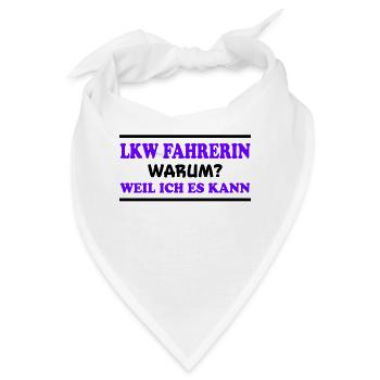 LKW Fahrerin Spruch Fun Lastwagenfahrerin Geschenk - Bandana - Weiß - Vorne