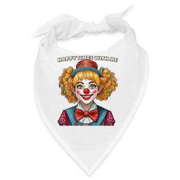 CLOWN HAPPY TIMES WITH ME - Bandana - Weiß - Vorne