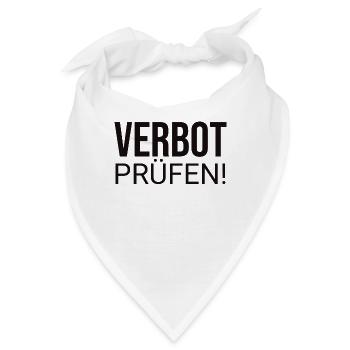 Verbot Prüfen - Bandana - Weiß - Vorne