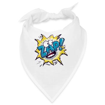 crash bang boom comic cartoon Geräusche Zip Zap - Bandana - Weiß - Vorne
