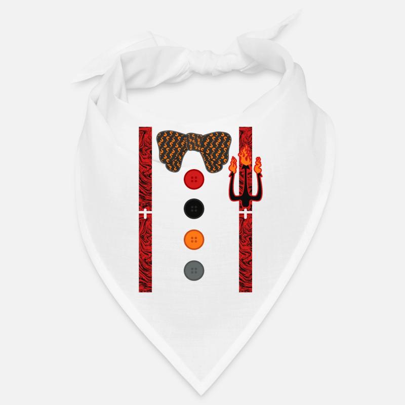 Devil Shirt, Suspender Demon Pitchfork Flames Bandana