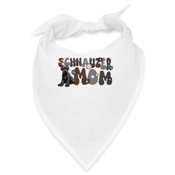 Riesenschnauzer Groovy Schnauzer Mom - Bandana Dreieckstuch - Weiß - Vorne