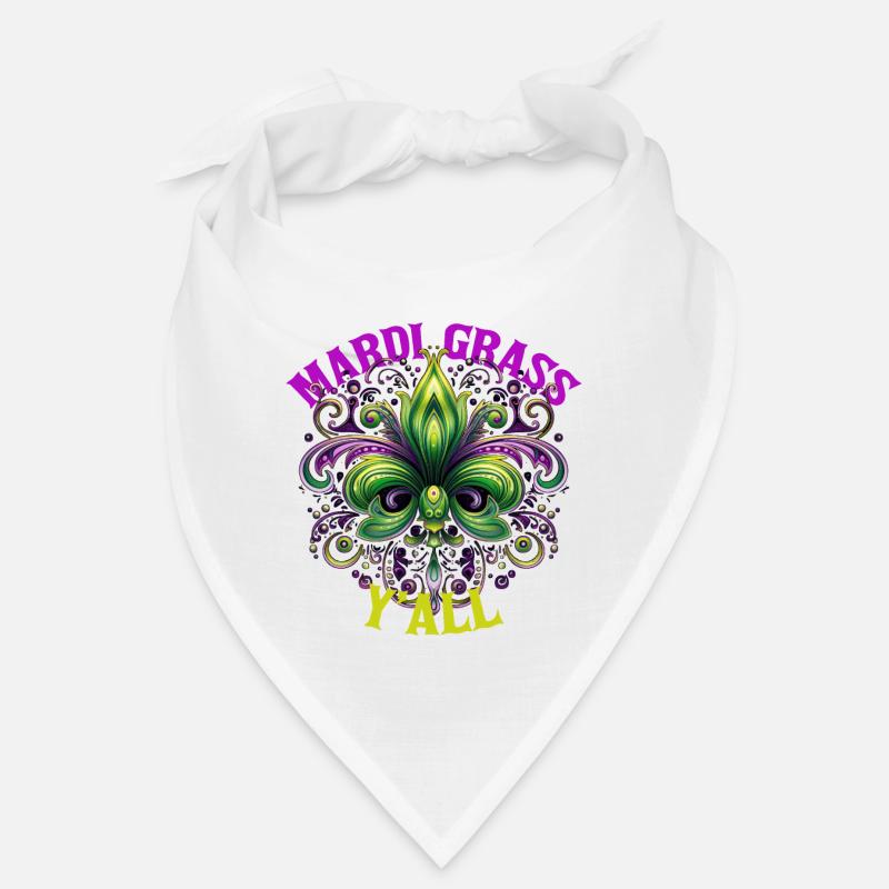 Celestial Fleur De Lis It's Mardi Gras Y'all Funny Bandana