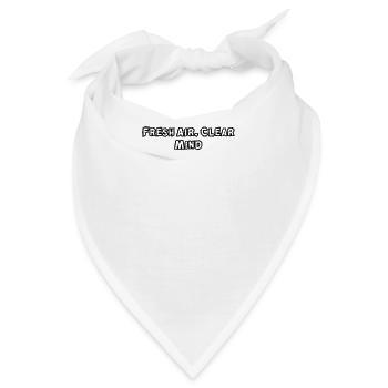 Wandern - Fresh Air, Clear Mind - Bandana - Weiß - Vorne