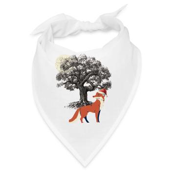 Winter Schnee Fuchs Wildnis Natur Waldtiere Füchse - Bandana - Weiß - Vorne