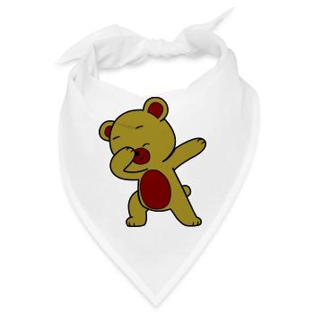 dabbing bär - Bandana - Weiß - Vorne