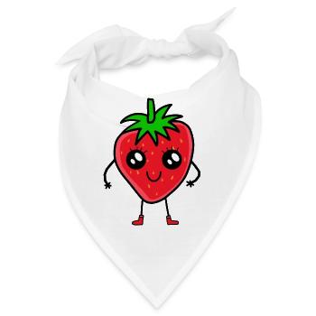 Erdbeere Erdbeeren - Bandana - Weiß - Vorne