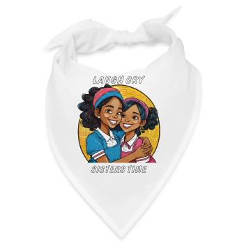 LAUGH CRY SISTERS TIME - Bandana - Weiß - Vorne