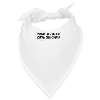 Wandern - Fresh air, clear mind, hike more - Bandana - Weiß - Vorne