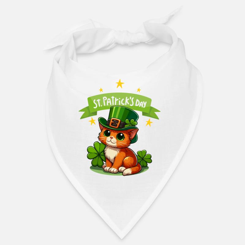Cat St. Patrick's Day Shamrock Lucky Cute Bandana