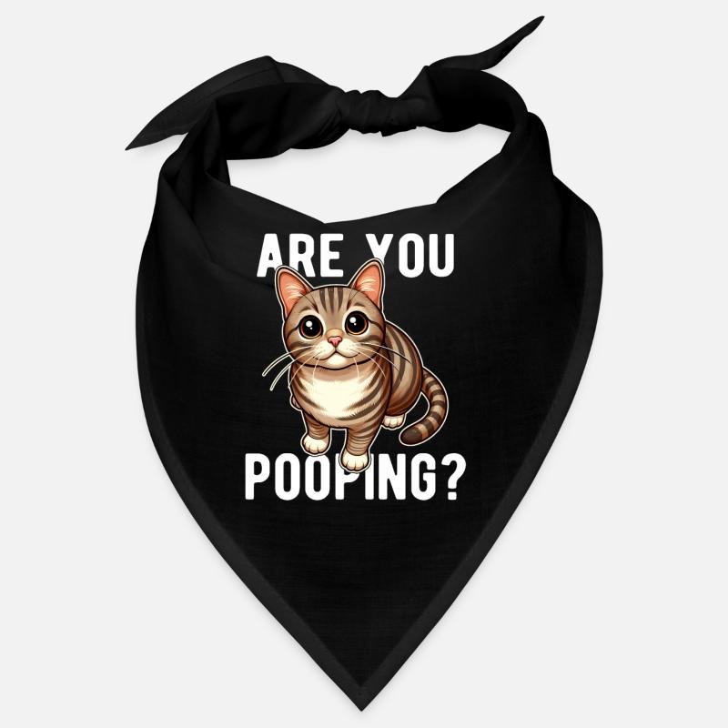 Est-ce que tu fais caca ? Drôle de chat Bandana