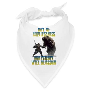 Ukraine T Ukraine Fahne Unterstützung Kampf - Bandana - Weiß - Vorne